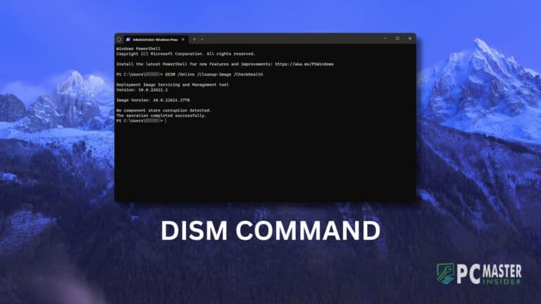 use dism command on windows